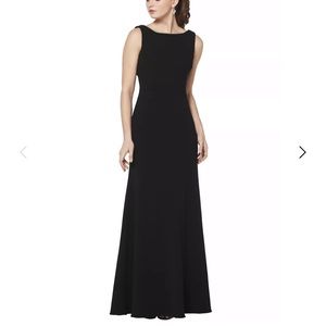 Bill Levkoff Black Bateau Neck Gown